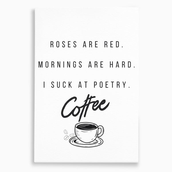 Tablou Canvas Premium, LuxCanva® N1169, Un Mic Poem Aromat, Cafea, Poezie, Dimineata, Design, Modern, Amuzant, Cafenea, Pub, Bar, Lounge, Restaurant, Bucatarie