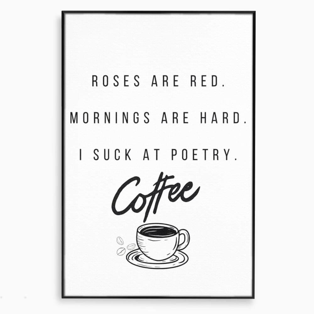 Tablou Canvas Premium, LuxCanva® N1169, Un Mic Poem Aromat, Cafea, Poezie, Dimineata, Design, Modern, Amuzant, Cafenea, Pub, Bar, Lounge, Restaurant, Bucatarie