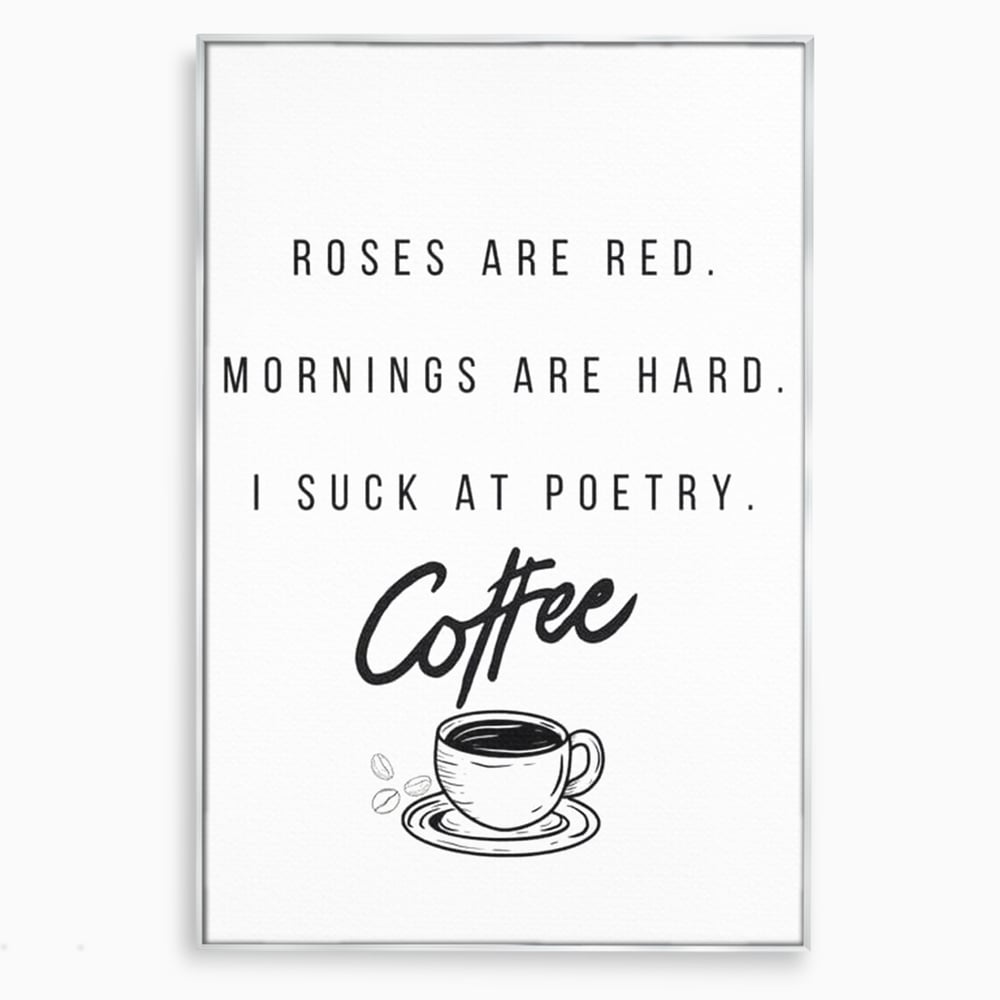 Tablou Canvas Premium, LuxCanva® N1169, Un Mic Poem Aromat, Cafea, Poezie, Dimineata, Design, Modern, Amuzant, Cafenea, Pub, Bar, Lounge, Restaurant, Bucatarie