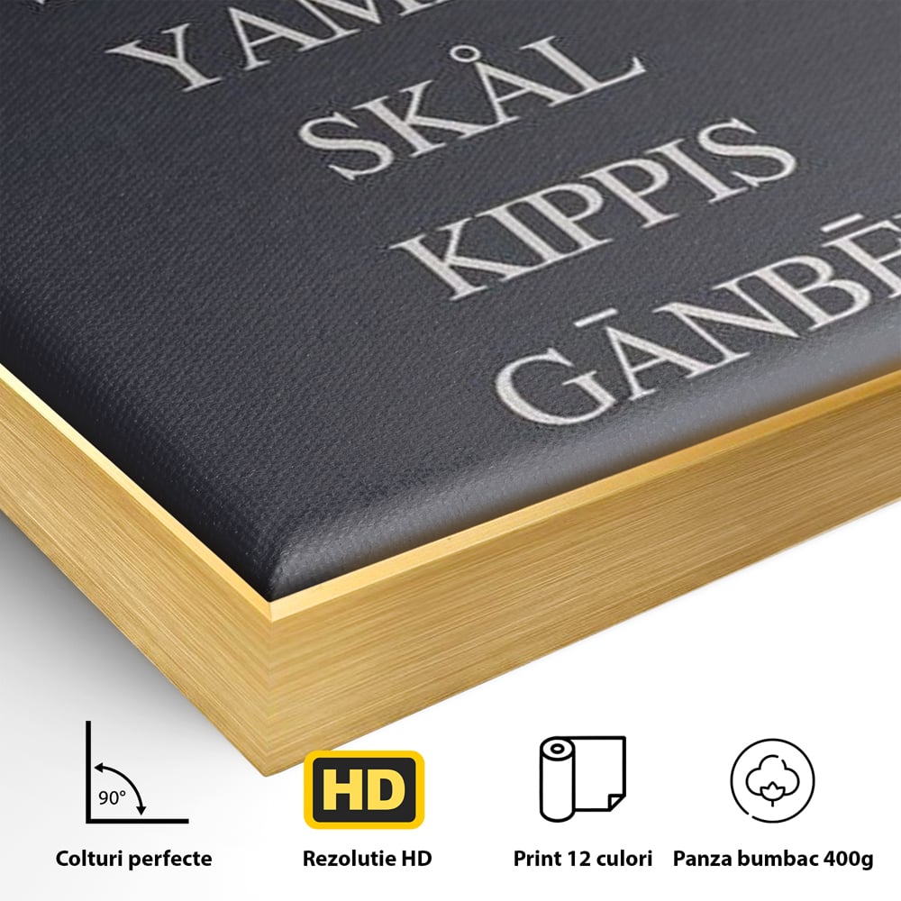 Tablou Canvas Premium, LuxCanva® N1170, Noroc si Voie Buna, Toast, Veselie, Sarbatoare, Petrecere, Tipografie, Pub, Bar, Lounge, Restaurant, Bucatarie