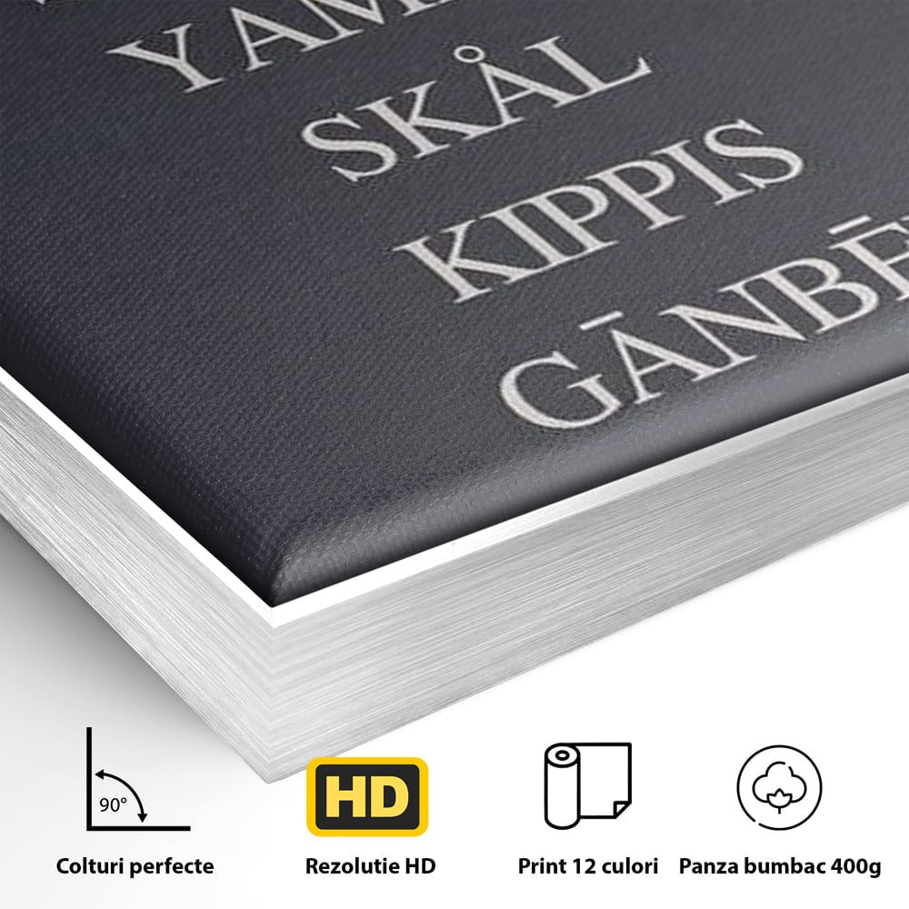 Tablou Canvas Premium, LuxCanva® N1170, Noroc si Voie Buna, Toast, Veselie, Sarbatoare, Petrecere, Tipografie, Pub, Bar, Lounge, Restaurant, Bucatarie