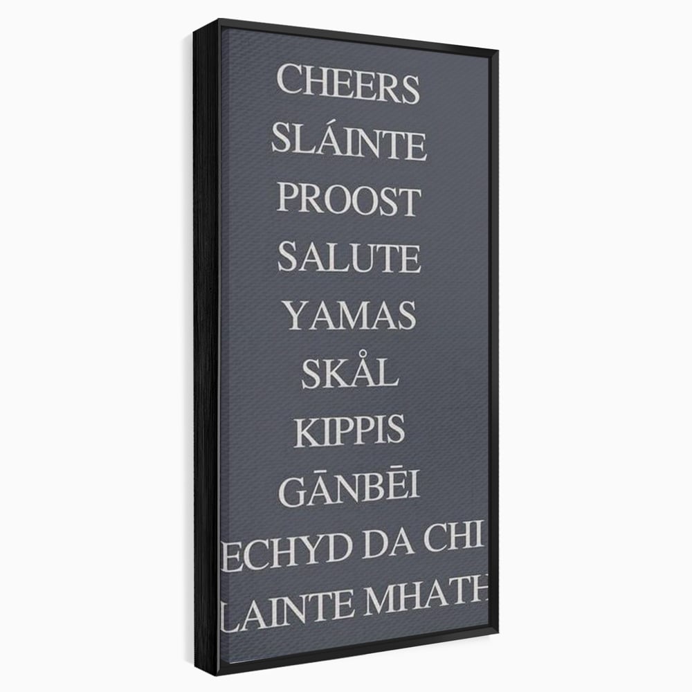 Tablou Canvas Premium, LuxCanva® N1170, Noroc si Voie Buna, Toast, Veselie, Sarbatoare, Petrecere, Tipografie, Pub, Bar, Lounge, Restaurant, Bucatarie