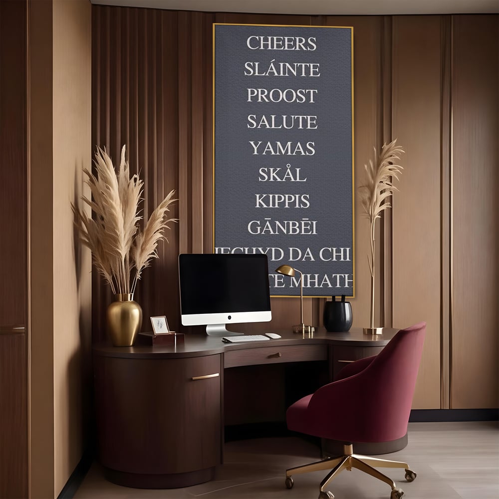 Tablou Canvas Premium, LuxCanva® N1170, Noroc si Voie Buna, Toast, Veselie, Sarbatoare, Petrecere, Tipografie, Pub, Bar, Lounge, Restaurant, Bucatarie