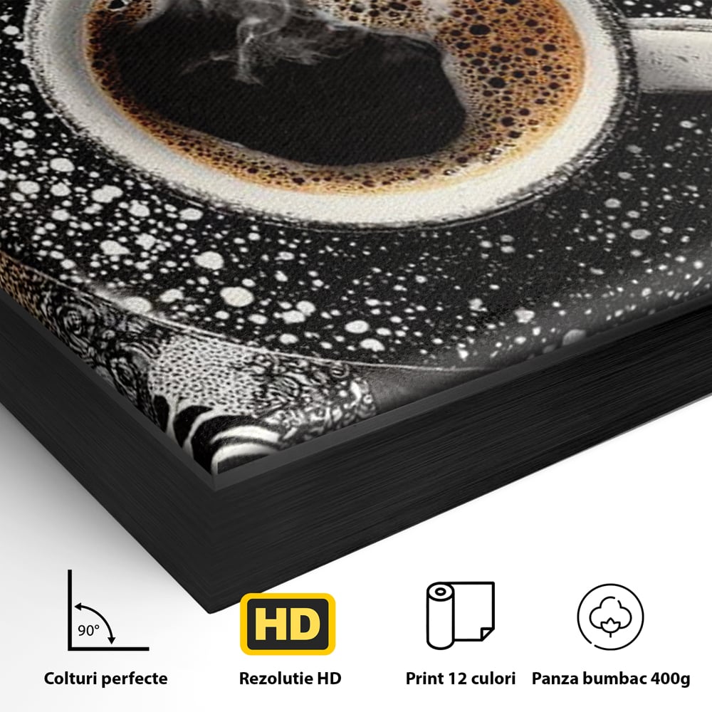 Leinwand Premium Canvas Wandbilder, LuxCanva® N1171, Wild Coffee, Exotisch, Kaffee, Espresso, Heiß, Safari, Dschungel, Café, Kneipe, Pub, Bar, Lounge, Restaurant, Küche