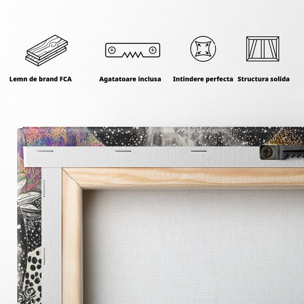 Leinwand Premium Canvas Wandbilder, LuxCanva® N1171, Wild Coffee, Exotisch, Kaffee, Espresso, Heiß, Safari, Dschungel, Café, Kneipe, Pub, Bar, Lounge, Restaurant, Küche