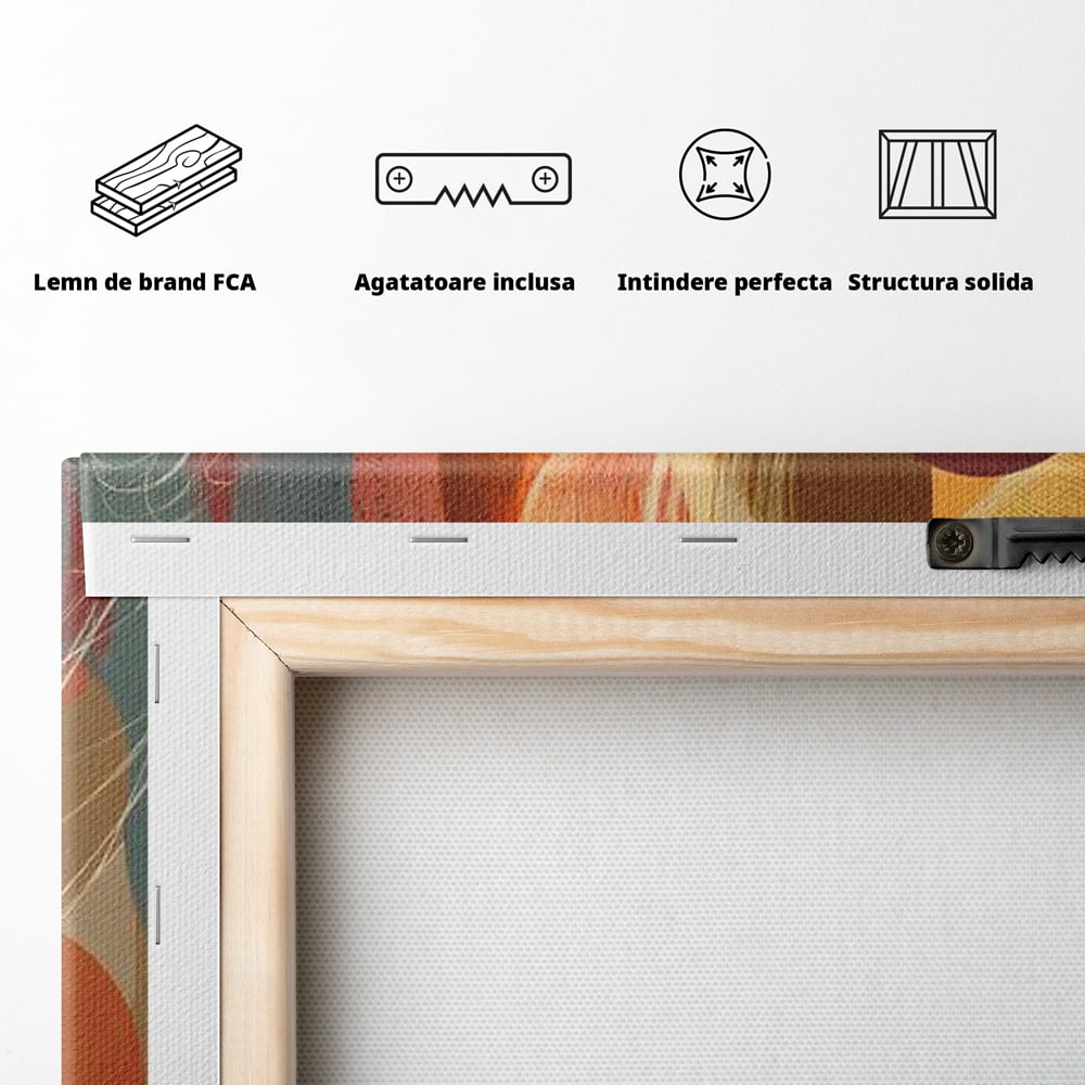 Tablou Canvas Premium, LuxCanva® N1172, Design in Ceasca, Arta Abstracta, Modern, Urban, Cafea, Aburi, Forme, Cafenea, Pub, Bar, Lounge, Restaurant, Bucatarie