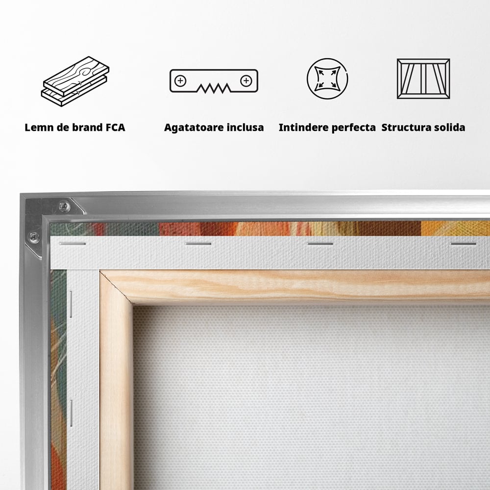 Tablou Canvas Premium, LuxCanva® N1172, Design in Ceasca, Arta Abstracta, Modern, Urban, Cafea, Aburi, Forme, Cafenea, Pub, Bar, Lounge, Restaurant, Bucatarie