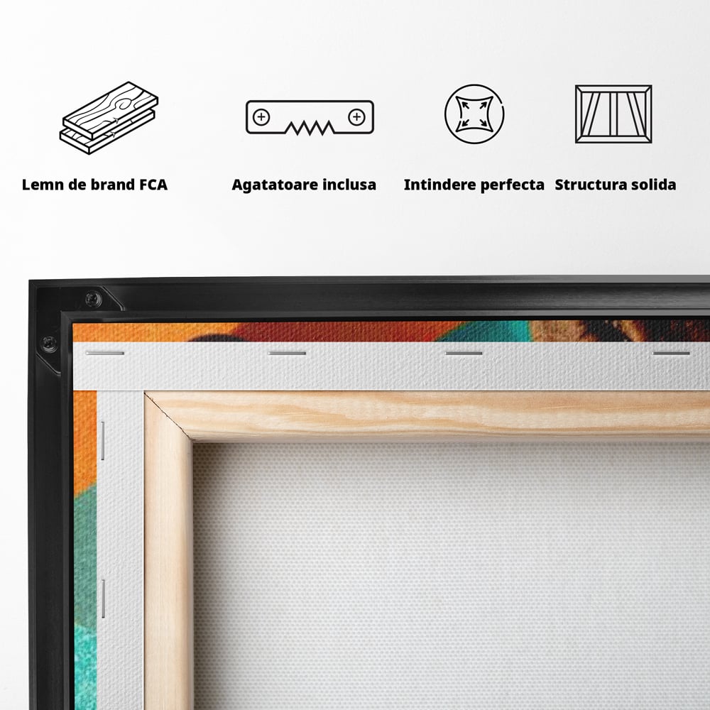 Tablou Canvas Premium, LuxCanva® N1174, Energie Naturala, Abstract, Boabe de Cafea, Aroma, Design, Urban, Cafenea, Pub, Bar, Lounge, Restaurant, Bucatarie