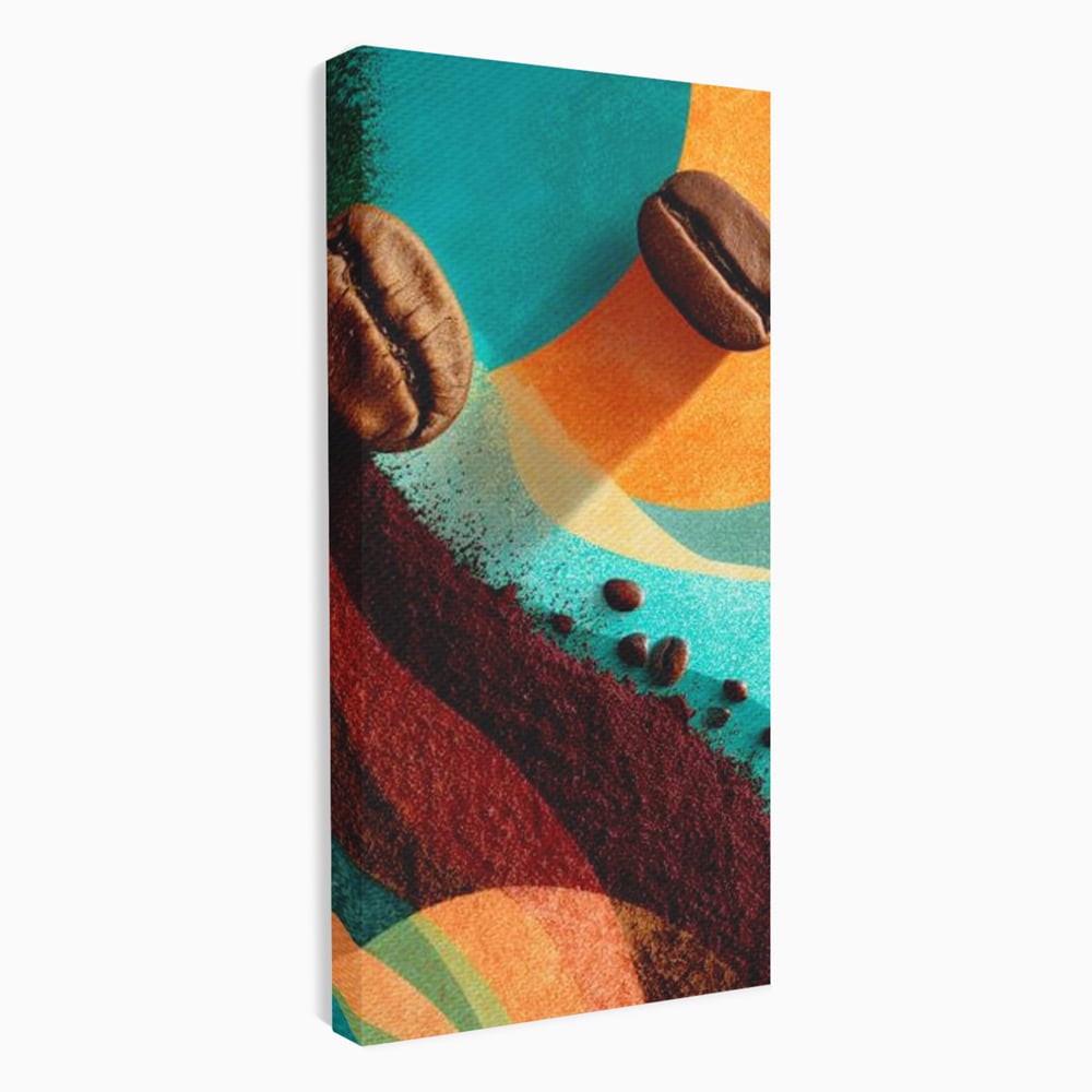 Tablou Canvas Premium, LuxCanva® N1174, Energie Naturala, Abstract, Boabe de Cafea, Aroma, Design, Urban, Cafenea, Pub, Bar, Lounge, Restaurant, Bucatarie