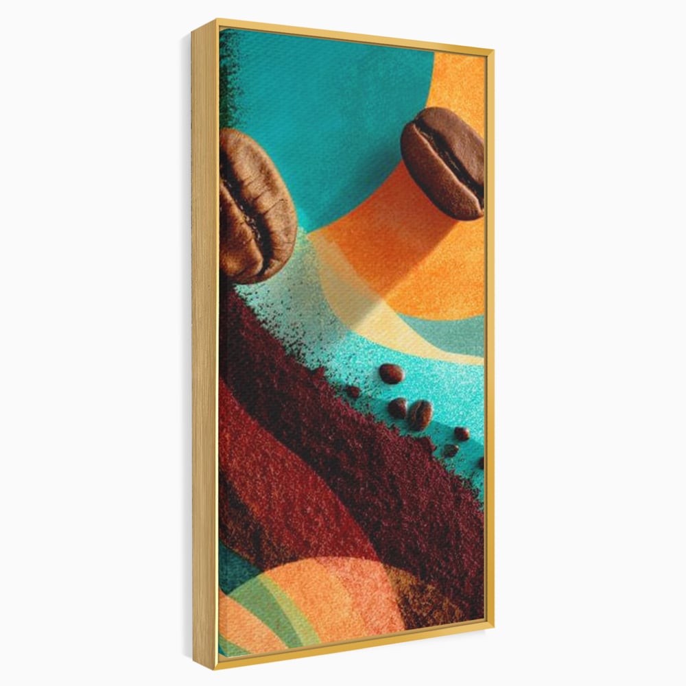 Tablou Canvas Premium, LuxCanva® N1174, Energie Naturala, Abstract, Boabe de Cafea, Aroma, Design, Urban, Cafenea, Pub, Bar, Lounge, Restaurant, Bucatarie