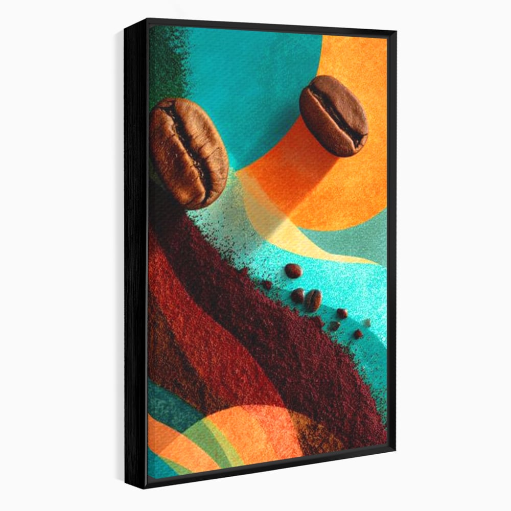 Tablou Canvas Premium, LuxCanva® N1174, Energie Naturala, Abstract, Boabe de Cafea, Aroma, Design, Urban, Cafenea, Pub, Bar, Lounge, Restaurant, Bucatarie