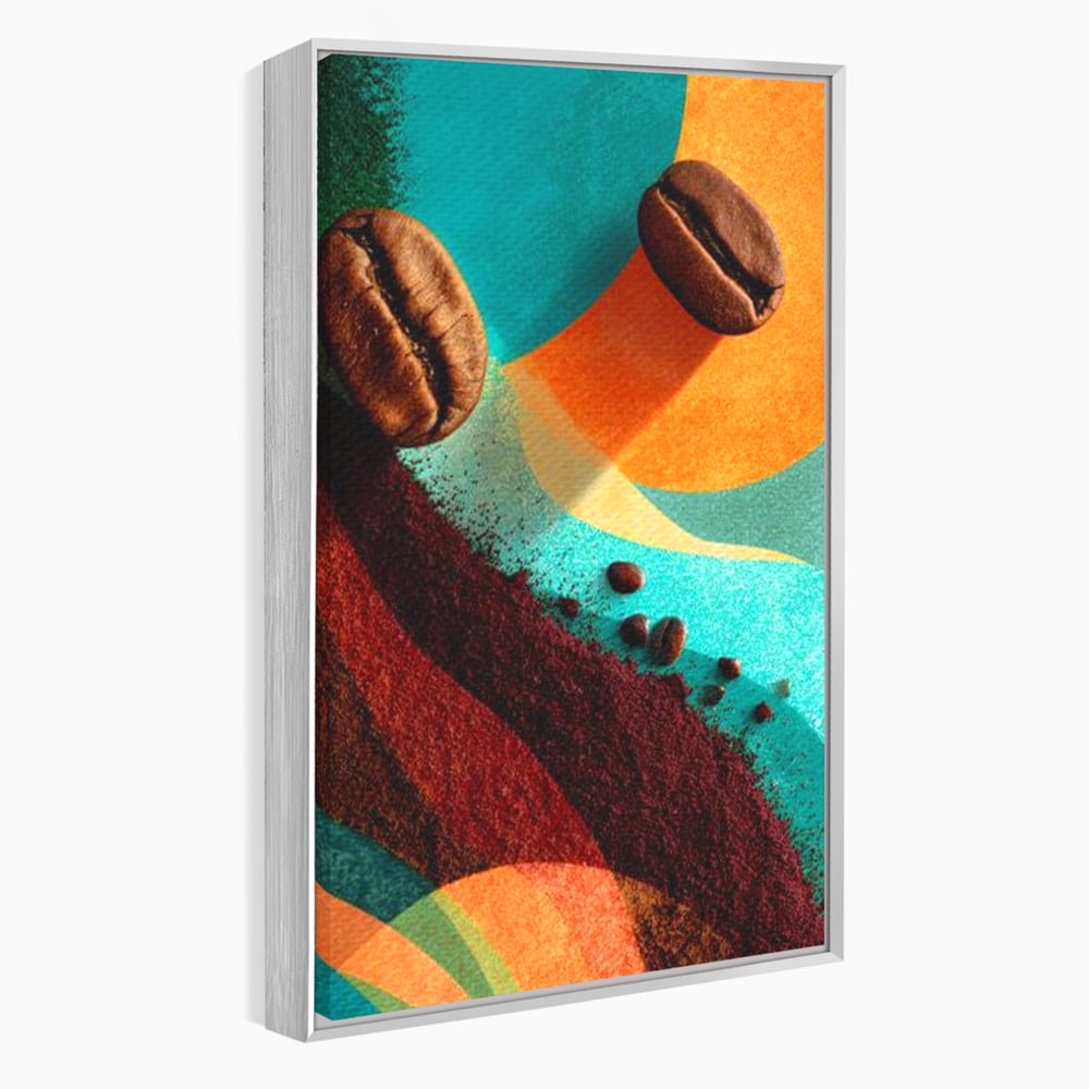 Tablou Canvas Premium, LuxCanva® N1174, Energie Naturala, Abstract, Boabe de Cafea, Aroma, Design, Urban, Cafenea, Pub, Bar, Lounge, Restaurant, Bucatarie