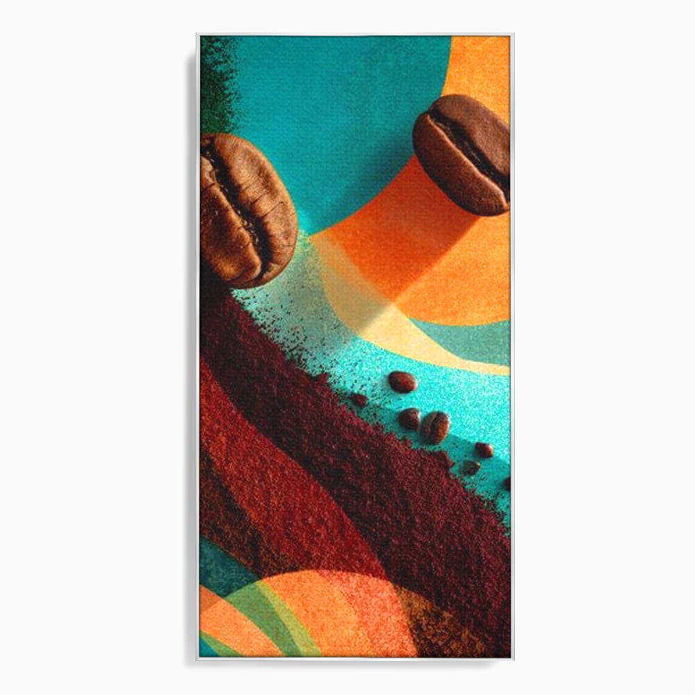 Tablou Canvas Premium, LuxCanva® N1174, Energie Naturala, Abstract, Boabe de Cafea, Aroma, Design, Urban, Cafenea, Pub, Bar, Lounge, Restaurant, Bucatarie