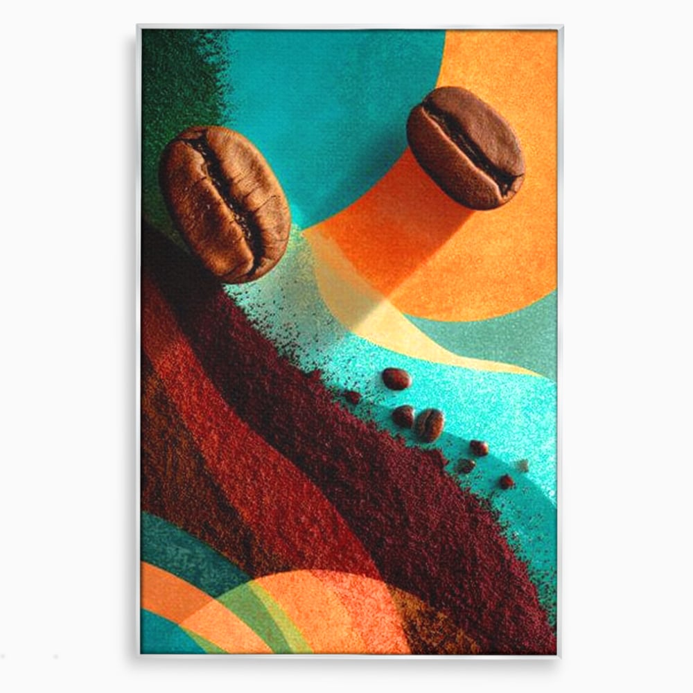 Tablou Canvas Premium, LuxCanva® N1174, Energie Naturala, Abstract, Boabe de Cafea, Aroma, Design, Urban, Cafenea, Pub, Bar, Lounge, Restaurant, Bucatarie