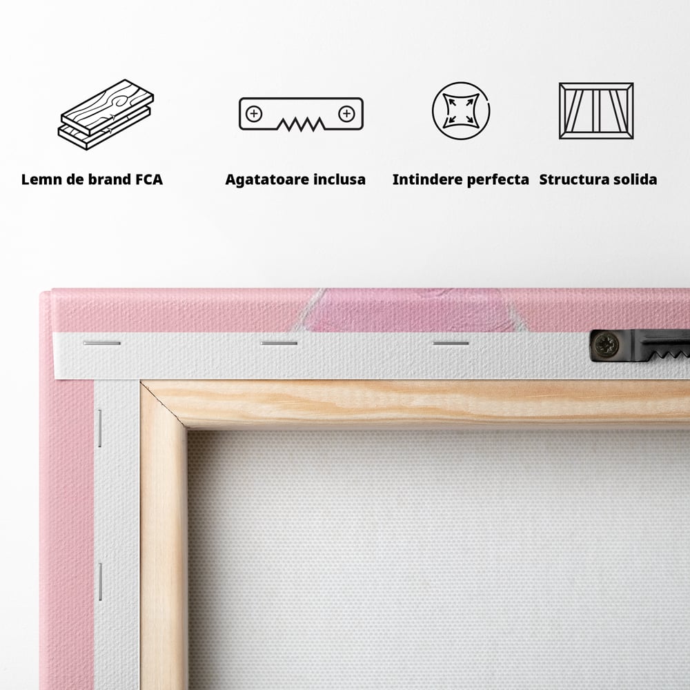 Tablou Canvas Premium, LuxCanva® N1175, Sclipire printre Degete, Cocktail, Bautura, Pahar, Bijuterii, Aur, Roz, Pub, Bar, Lounge, Restaurant, Bucatarie