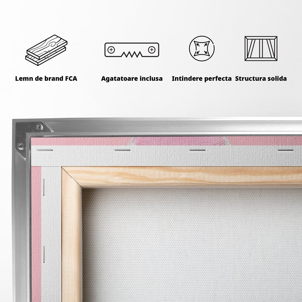 Tablou Canvas Premium, LuxCanva® N1175, Sclipire printre Degete, Cocktail, Bautura, Pahar, Bijuterii, Aur, Roz, Pub, Bar, Lounge, Restaurant, Bucatarie