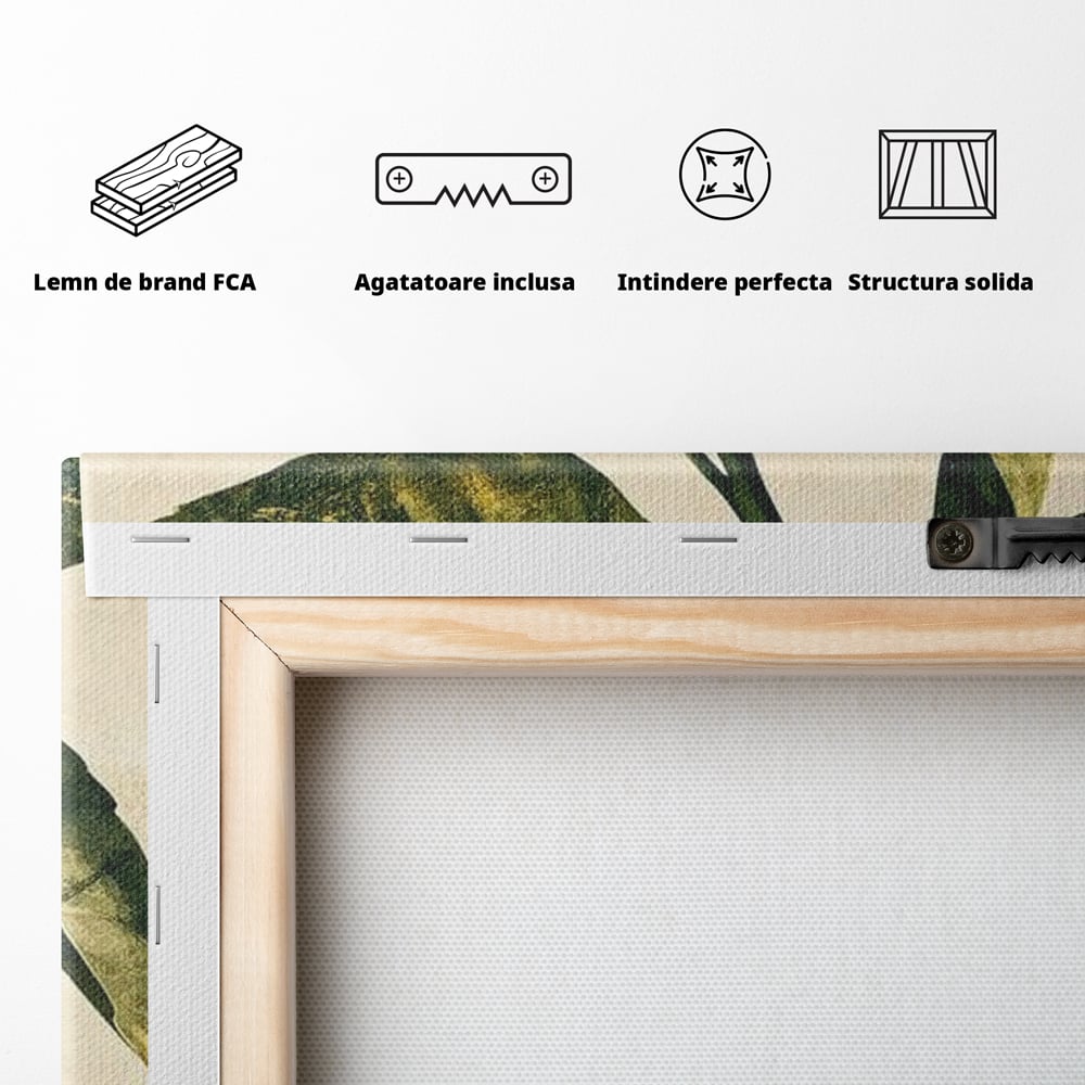 Tablou Canvas Premium, LuxCanva® N1178, Lemon Art, Lamaie, Frunze, Fructe, Fresh, Prospetime, Natural, Pub, Bar, Lounge, Restaurant, Bucatarie