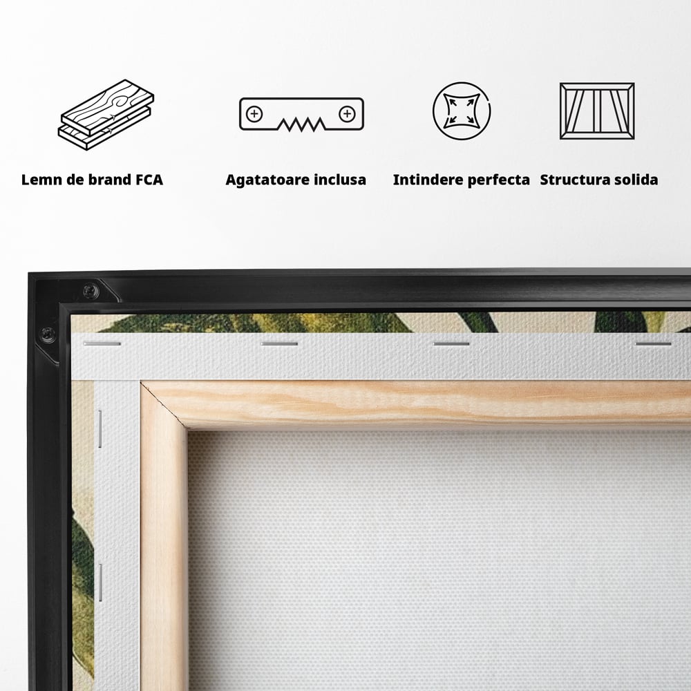 Tablou Canvas Premium, LuxCanva® N1178, Lemon Art, Lamaie, Frunze, Fructe, Fresh, Prospetime, Natural, Pub, Bar, Lounge, Restaurant, Bucatarie