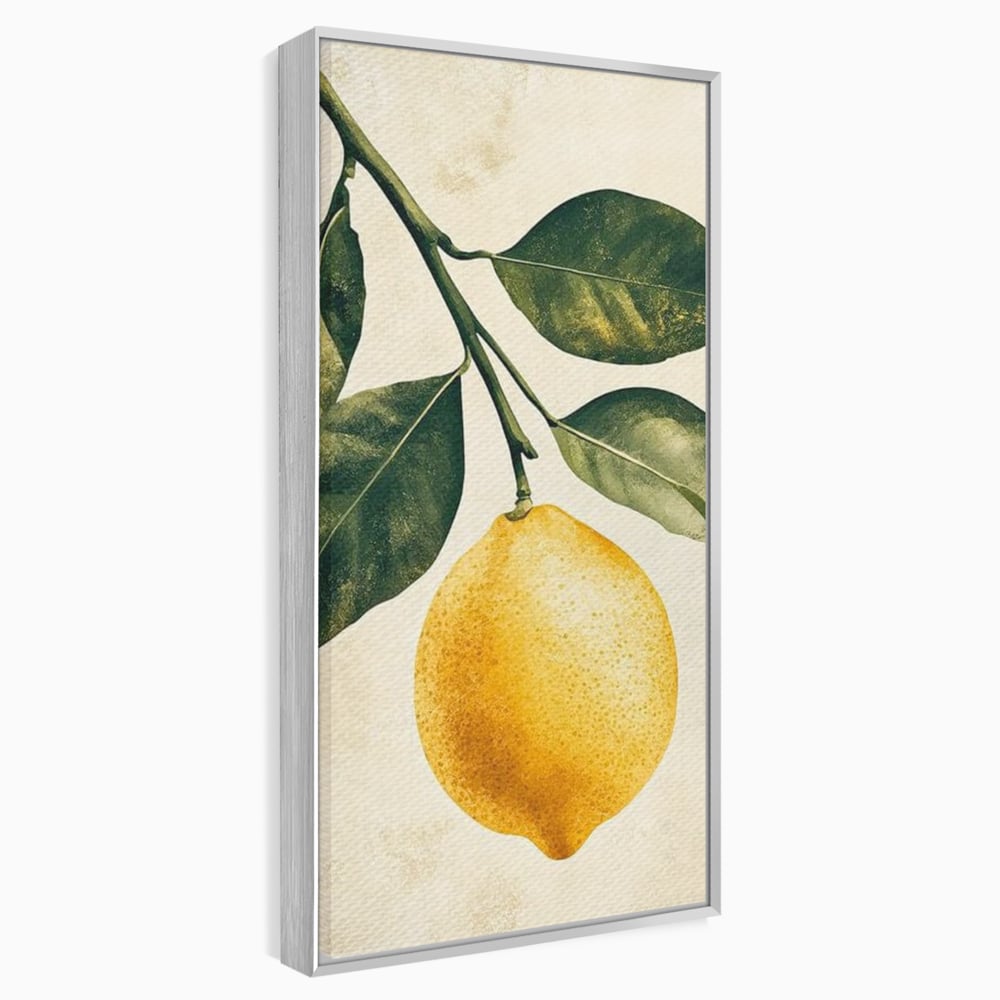 Tablou Canvas Premium, LuxCanva® N1178, Lemon Art, Lamaie, Frunze, Fructe, Fresh, Prospetime, Natural, Pub, Bar, Lounge, Restaurant, Bucatarie