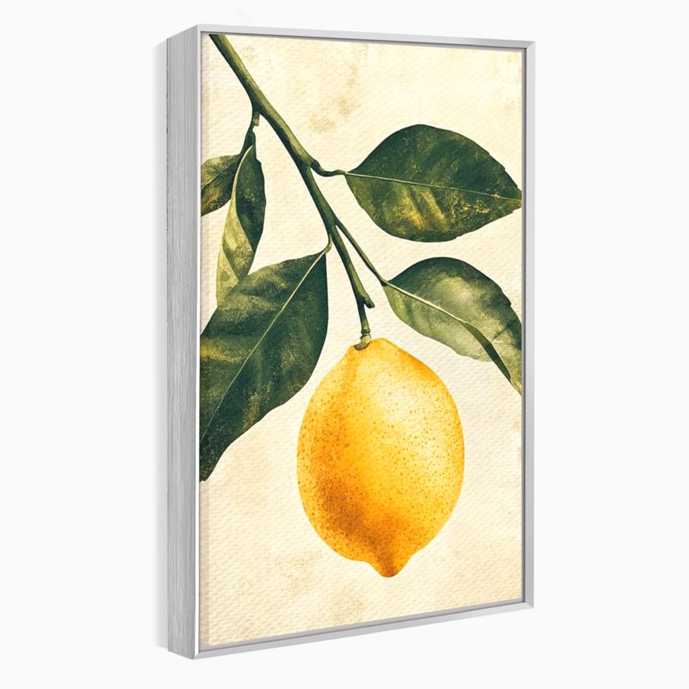 Tablou Canvas Premium, LuxCanva® N1178, Lemon Art, Lamaie, Frunze, Fructe, Fresh, Prospetime, Natural, Pub, Bar, Lounge, Restaurant, Bucatarie