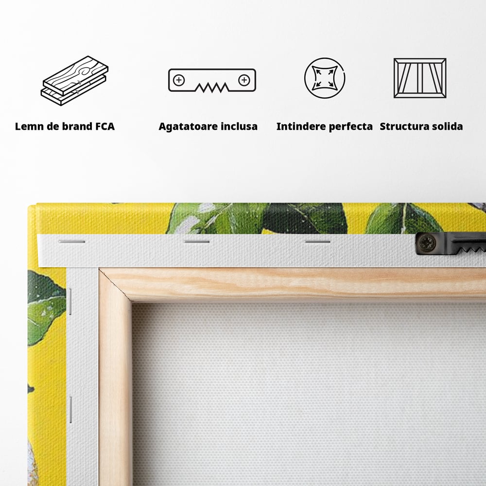 Leinwand Premium Canvas Wall Art, LuxCanva® N1179, Happy Erdbeeren, Limonade, Limonade, Erdbeere, natürlich, Obst, frisch, Kleie, Blätter, Pub, Bar, Lounge, Restaurant, Küche