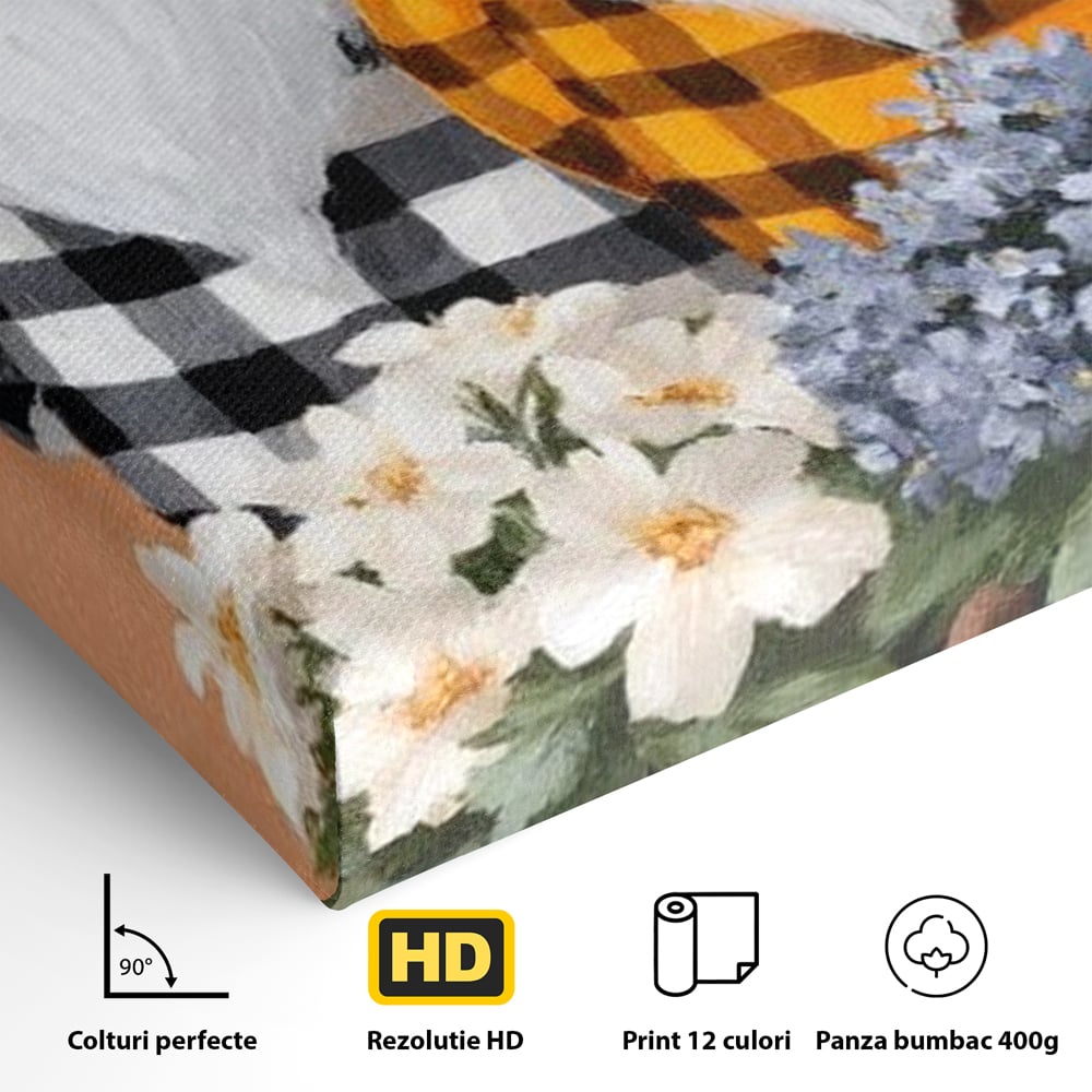 Tablou Canvas Premium, LuxCanva® N1182, Micii Gardieni ai Toamnei, Dovleac, Gnomi, Halloween, Pitici, Recolta, Sarbatoare, Sezon, Pub, Bar, Lounge, Restaurant, Bucatarie