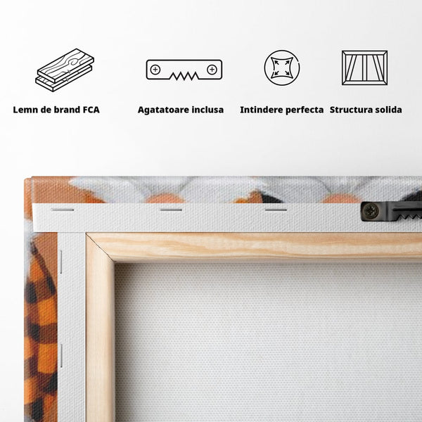 Tablou Canvas Premium, LuxCanva® N1182, Micii Gardieni ai Toamnei, Dovleac, Gnomi, Halloween, Pitici, Recolta, Sarbatoare, Sezon, Pub, Bar, Lounge, Restaurant, Bucatarie