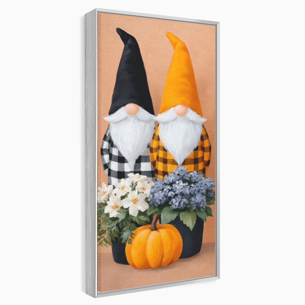 Tablou Canvas Premium, LuxCanva® N1182, Micii Gardieni ai Toamnei, Dovleac, Gnomi, Halloween, Pitici, Recolta, Sarbatoare, Sezon, Pub, Bar, Lounge, Restaurant, Bucatarie