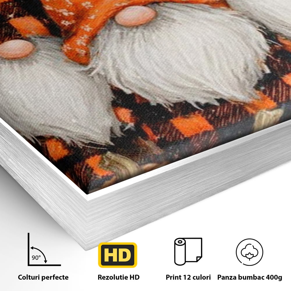Leinwand Premium Canvas Wandkunst, LuxCanva® N1183, Halloween Geschichte, Kobolde, Urlaub, Magie, Gnome, Kürbis, Blumen, Obst, Pub, Bar, Lounge, Restaurant, Küche
