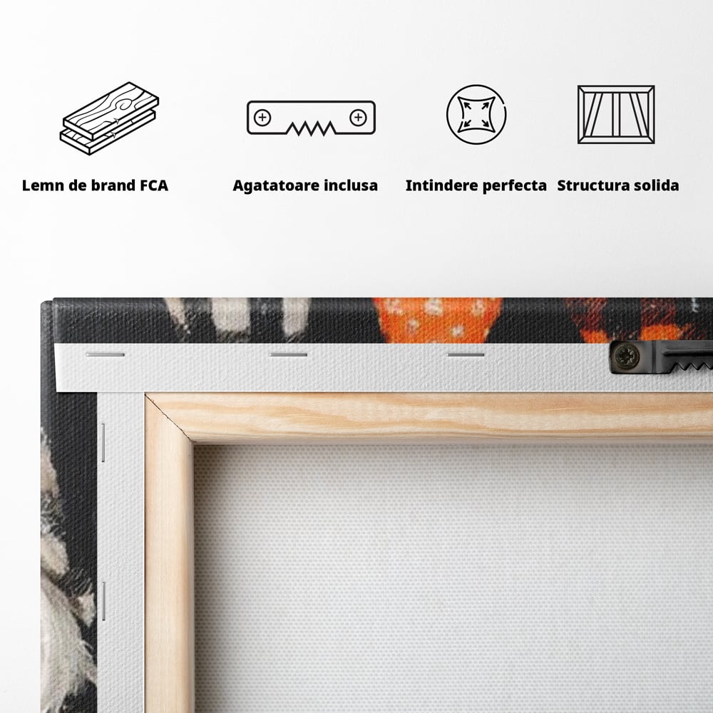 Leinwand Premium Canvas Wandkunst, LuxCanva® N1183, Halloween Geschichte, Kobolde, Urlaub, Magie, Gnome, Kürbis, Blumen, Obst, Pub, Bar, Lounge, Restaurant, Küche
