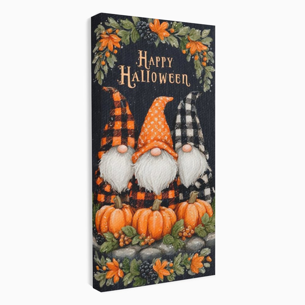 Leinwand Premium Canvas Wandkunst, LuxCanva® N1183, Halloween Geschichte, Kobolde, Urlaub, Magie, Gnome, Kürbis, Blumen, Obst, Pub, Bar, Lounge, Restaurant, Küche