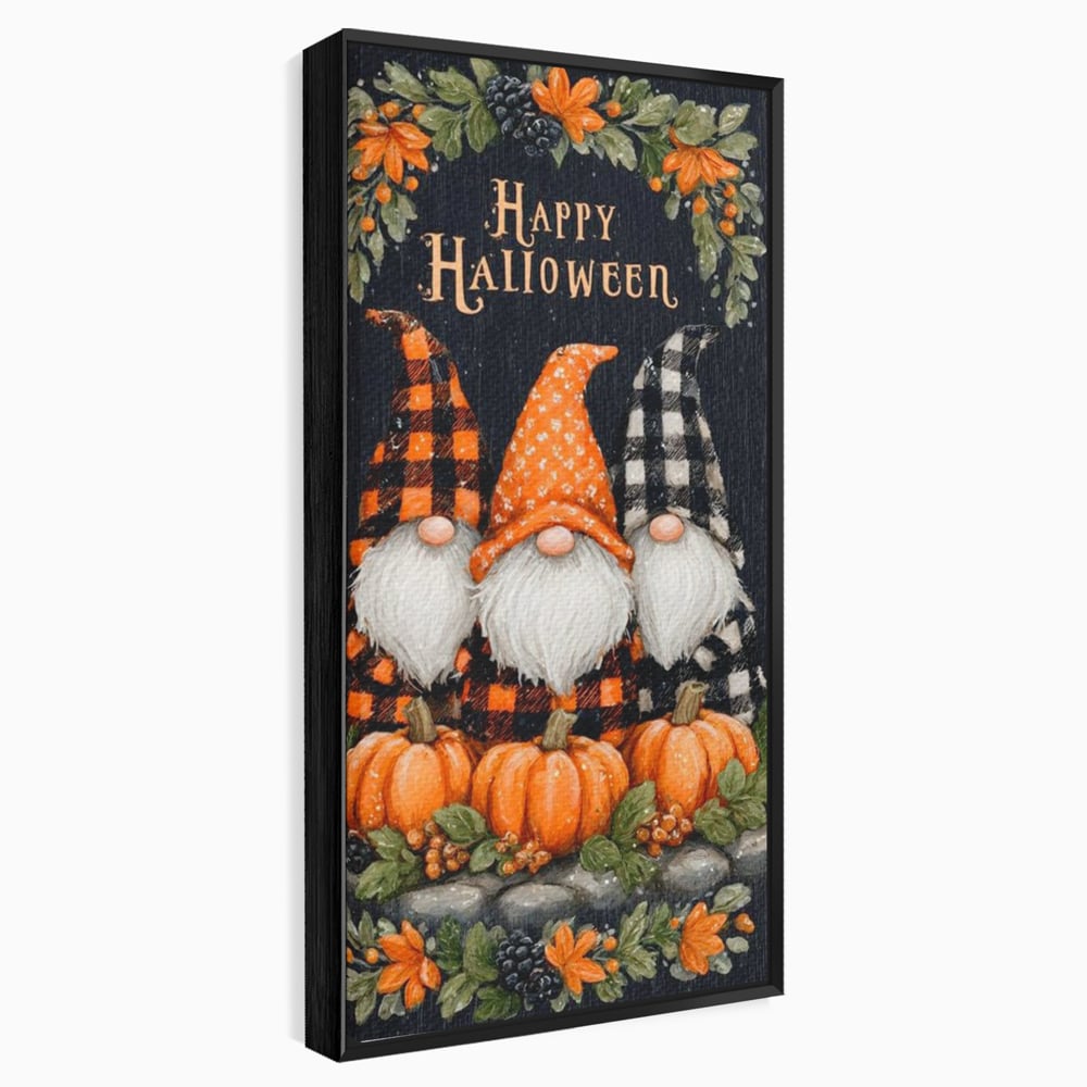 Leinwand Premium Canvas Wandkunst, LuxCanva® N1183, Halloween Geschichte, Kobolde, Urlaub, Magie, Gnome, Kürbis, Blumen, Obst, Pub, Bar, Lounge, Restaurant, Küche