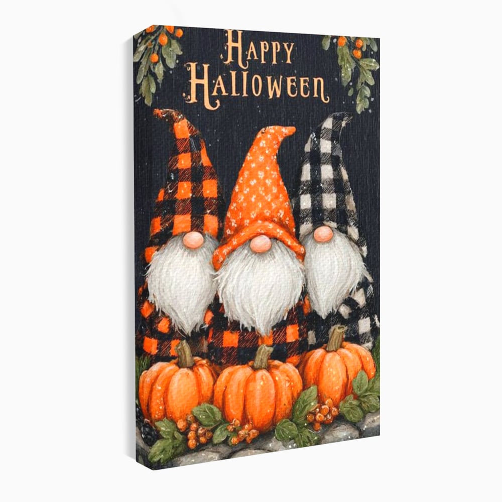 Leinwand Premium Canvas Wandkunst, LuxCanva® N1183, Halloween Geschichte, Kobolde, Urlaub, Magie, Gnome, Kürbis, Blumen, Obst, Pub, Bar, Lounge, Restaurant, Küche