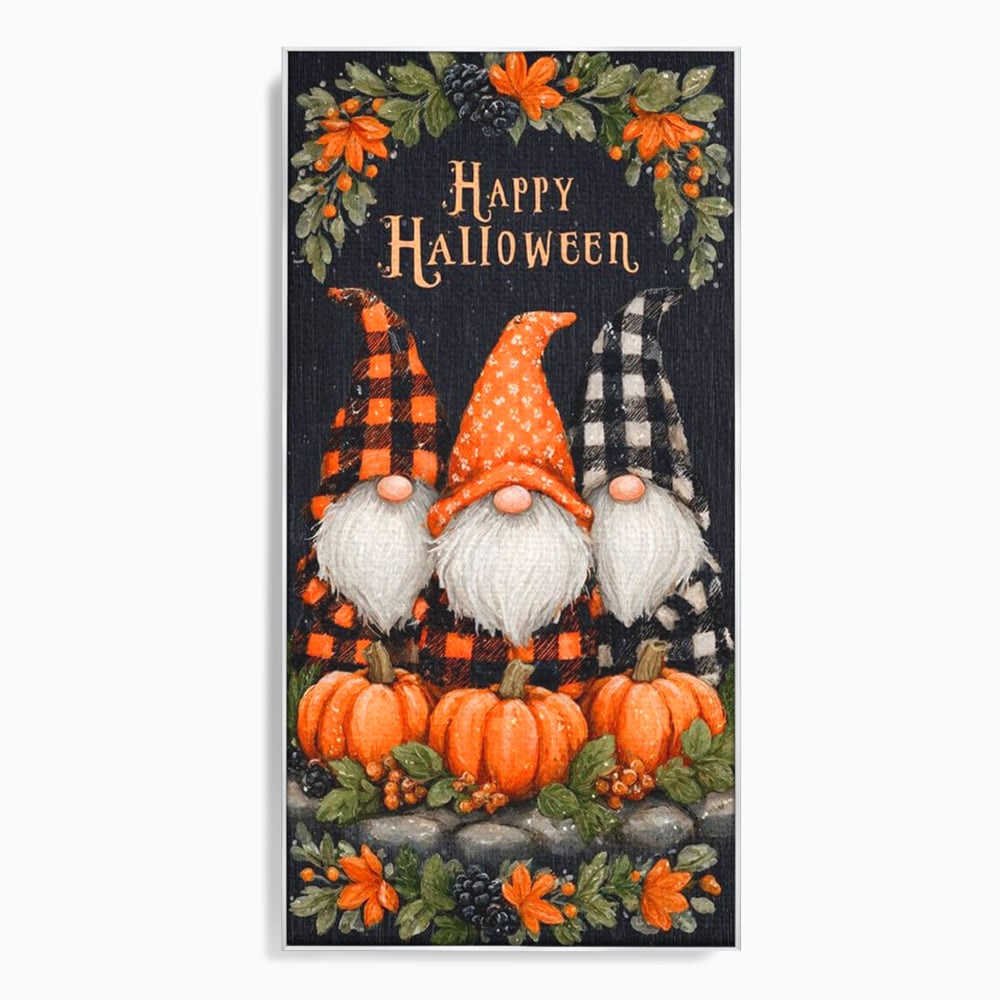 Leinwand Premium Canvas Wandkunst, LuxCanva® N1183, Halloween Geschichte, Kobolde, Urlaub, Magie, Gnome, Kürbis, Blumen, Obst, Pub, Bar, Lounge, Restaurant, Küche