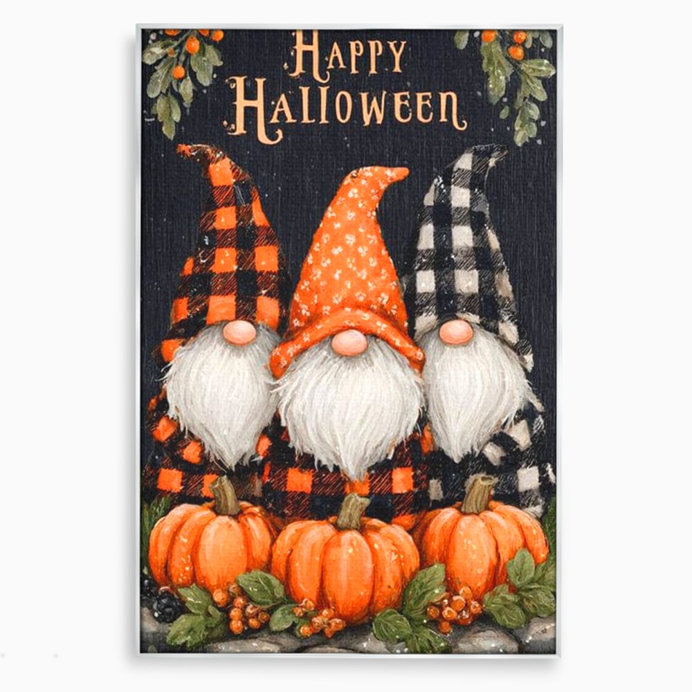Leinwand Premium Canvas Wandkunst, LuxCanva® N1183, Halloween Geschichte, Kobolde, Urlaub, Magie, Gnome, Kürbis, Blumen, Obst, Pub, Bar, Lounge, Restaurant, Küche