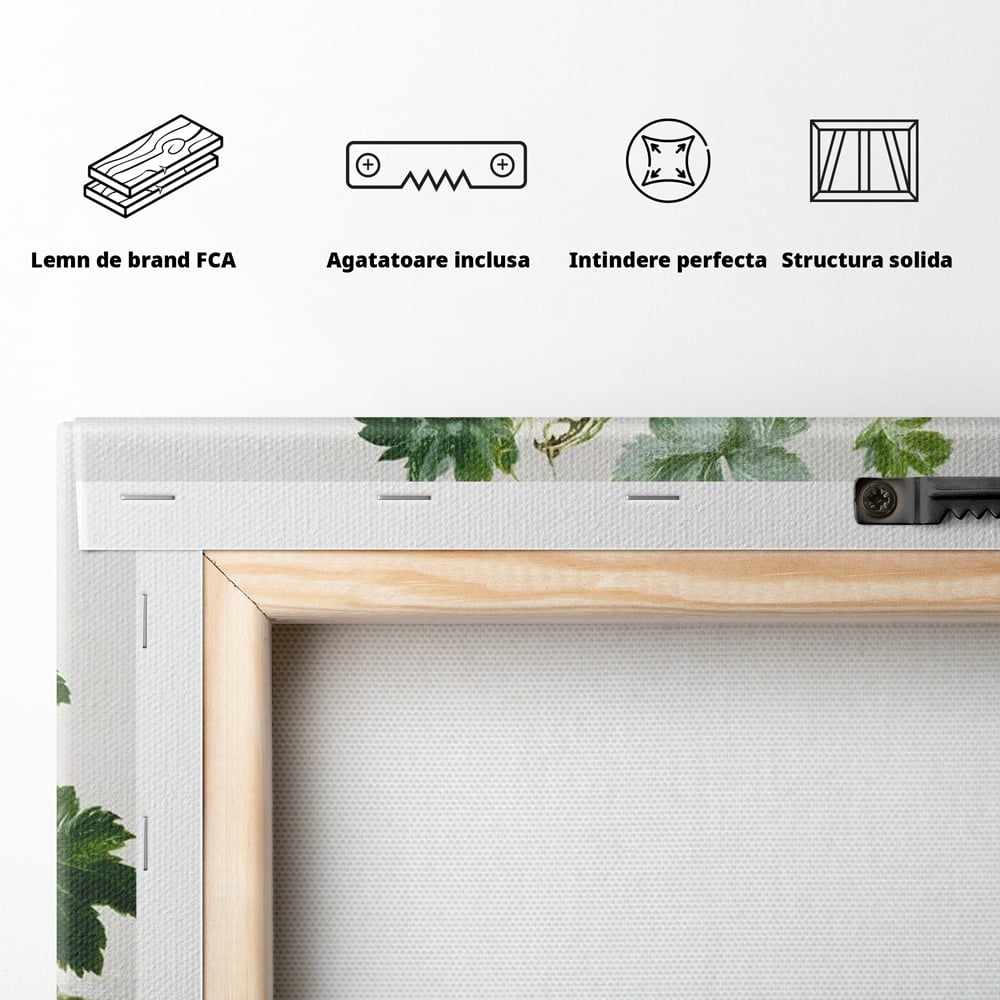 Leinwand Premium Canvas Wandkunst, LuxCanva® N1184, Herbst Ernte, Kürbisse, Blätter, Saison, Malerei, rustikal, natürlich, saisonal, Halloween, Restaurant, Küche