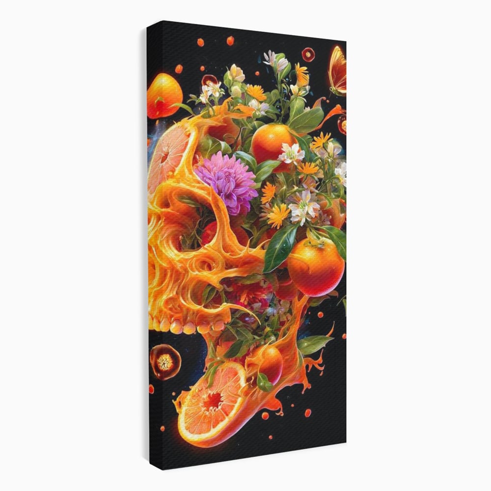 Tablou Canvas Premium, LuxCanva® N1187, Flacara Eterna, Craniu, Fructe, Modern, Portocale, Flori, Halloween, Fluturi, Pub, Bar, Lounge, Restaurant, Bucatarie