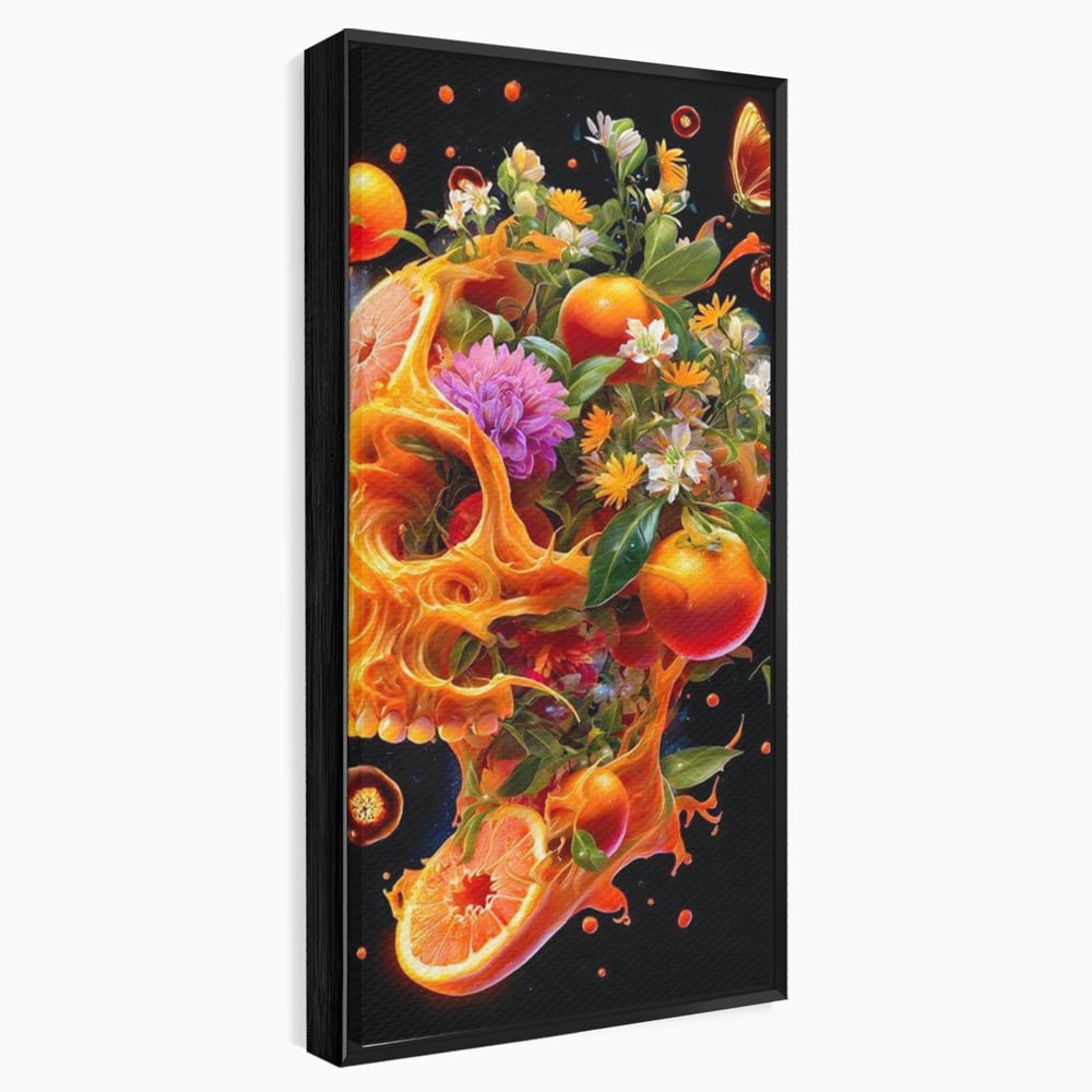 Tablou Canvas Premium, LuxCanva® N1187, Flacara Eterna, Craniu, Fructe, Modern, Portocale, Flori, Halloween, Fluturi, Pub, Bar, Lounge, Restaurant, Bucatarie