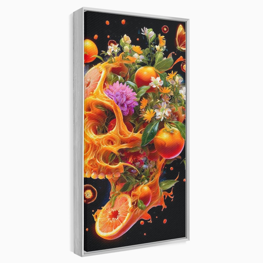 Tablou Canvas Premium, LuxCanva® N1187, Flacara Eterna, Craniu, Fructe, Modern, Portocale, Flori, Halloween, Fluturi, Pub, Bar, Lounge, Restaurant, Bucatarie