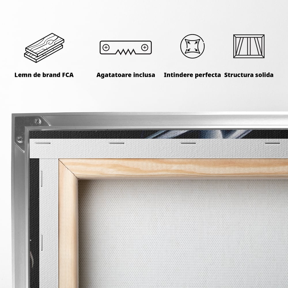 Tablou Canvas Premium, LuxCanva® N1196, Reverie Cosmica, Ceai, Ceasca, Vintage, Stele, Planeta, Cosmos, Univers, Cafenea, Pub, Bar, Lounge, Restaurant, Bucatarie