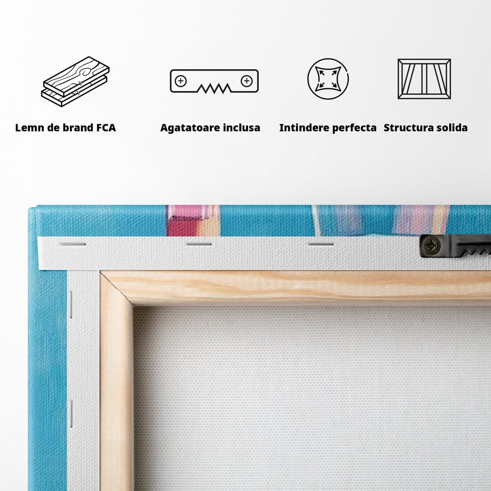 Tablou Canvas Premium, LuxCanva® N1197, Esenta Fina, Vin Rose, Sticla, Pahar, Bautura, Pictura, Pastel, Simplitate, Pub, Bar, Lounge, Restaurant, Bucatarie