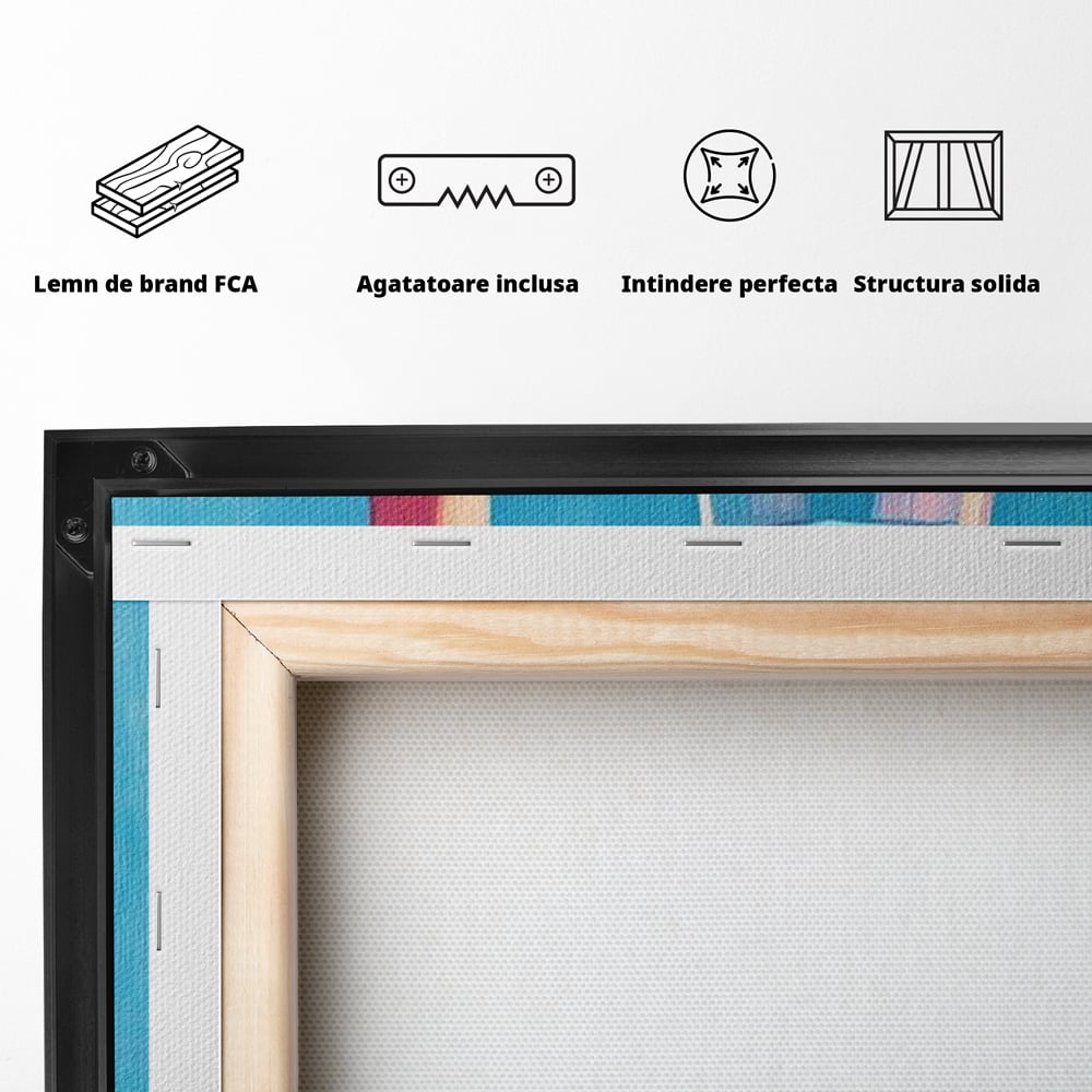 Tablou Canvas Premium, LuxCanva® N1197, Esenta Fina, Vin Rose, Sticla, Pahar, Bautura, Pictura, Pastel, Simplitate, Pub, Bar, Lounge, Restaurant, Bucatarie