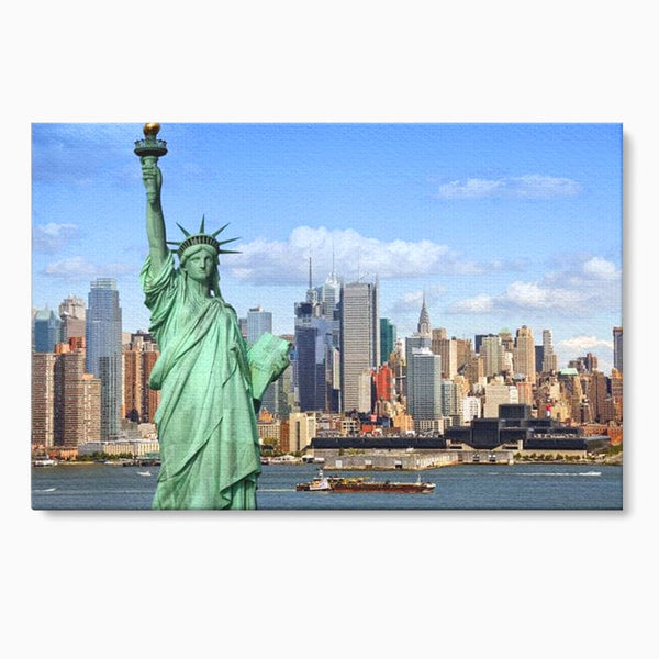 Tablou Canvas Premium, LuxCanva® O1000, Inima New Yorkului, Libertate, Orizont, Statuie, Vis, American, Manhattan, Skyline, Calatorie, Urban, Taram, Fagaduinta, Viza, Birou, Living, Dormitor