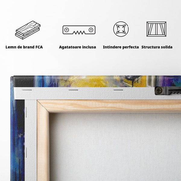 Leinwand Premium Canvas Wall Art, LuxCanva® O1008, Magic Alley, Abstrakt, Urban, Stadt, Lichter, Straße, Atmosphäre, Mysterium, Modernismus, Eskapade, Spaziergang, Schritte, Expressionismus, Büro, Wohnen, Schlafzimmer
