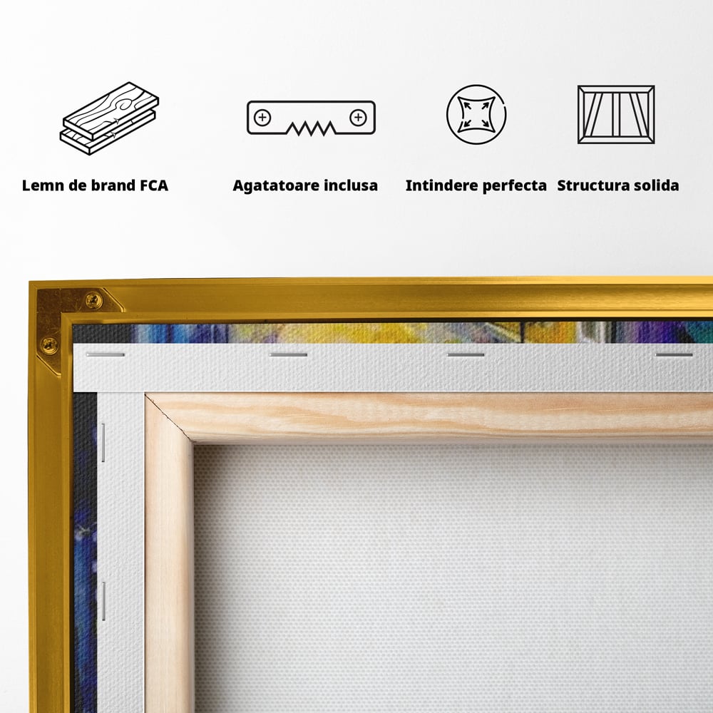 Leinwand Premium Canvas Wall Art, LuxCanva® O1008, Magic Alley, Abstrakt, Urban, Stadt, Lichter, Straße, Atmosphäre, Mysterium, Modernismus, Eskapade, Spaziergang, Schritte, Expressionismus, Büro, Wohnen, Schlafzimmer