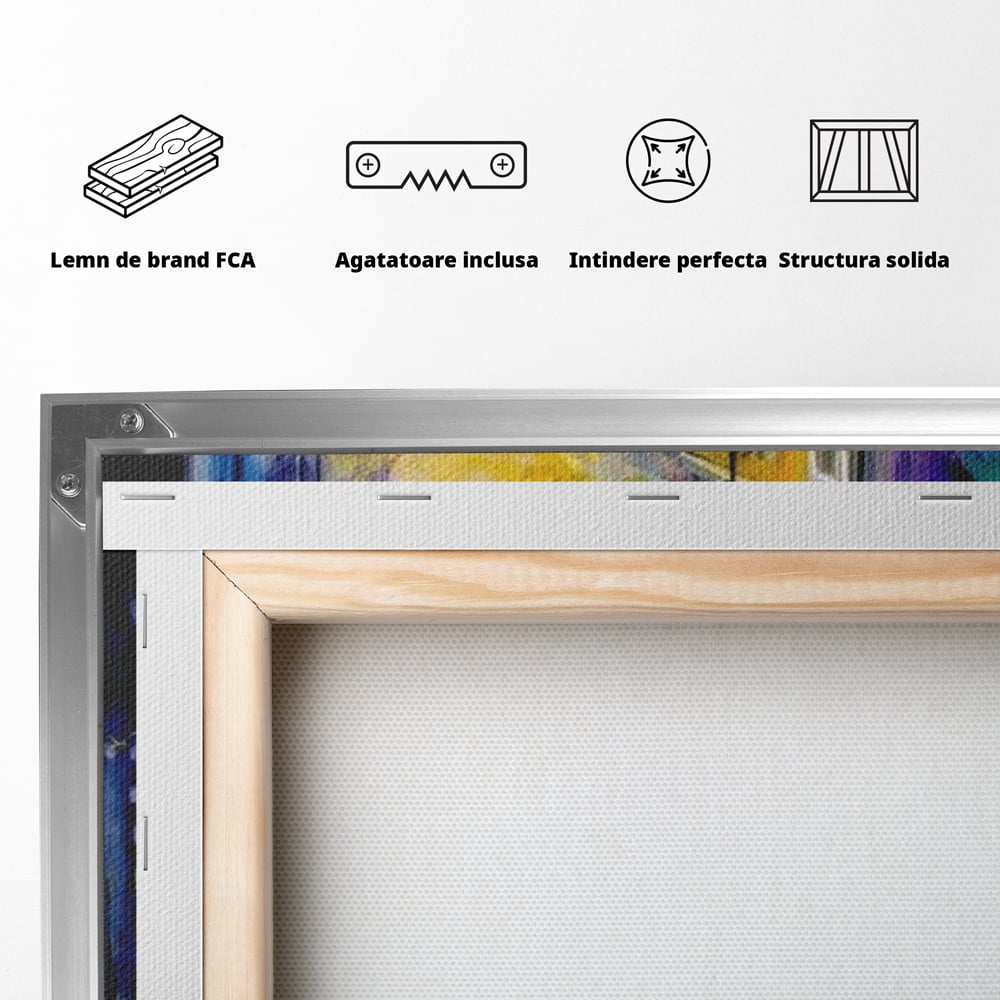 Leinwand Premium Canvas Wall Art, LuxCanva® O1008, Magic Alley, Abstrakt, Urban, Stadt, Lichter, Straße, Atmosphäre, Mysterium, Modernismus, Eskapade, Spaziergang, Schritte, Expressionismus, Büro, Wohnen, Schlafzimmer