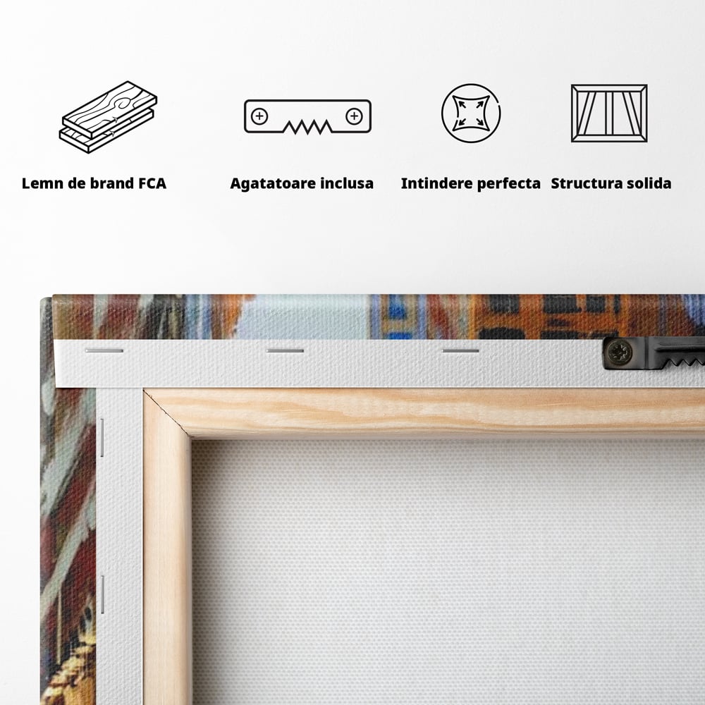Tablou Canvas Premium, LuxCanva® O1014, Times Square in Culori, Freamat, Urban, Lumini, Strazi, Viata, Fericire, Populatie, Zgomot, Aglomerat, Nocturn, Masini, Metropola, Birou, Living, Dormitor