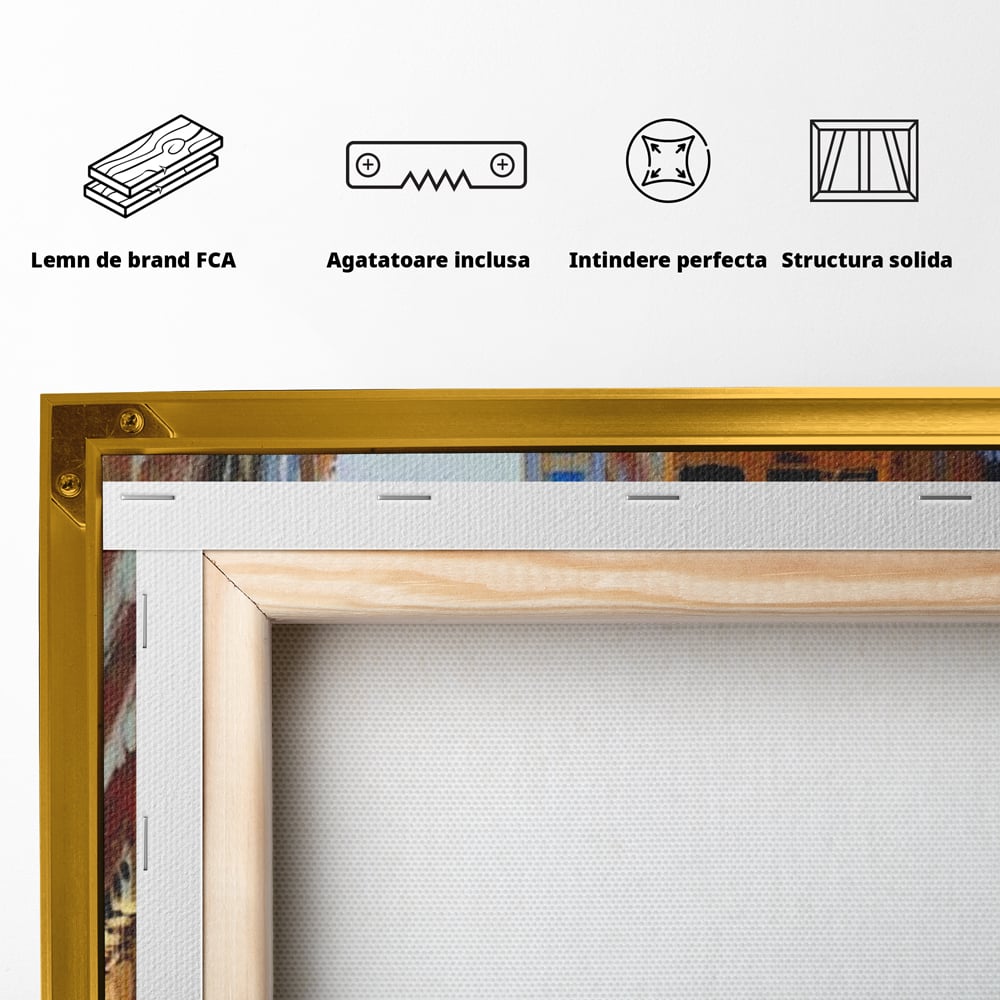 Tablou Canvas Premium, LuxCanva® O1014, Times Square in Culori, Freamat, Urban, Lumini, Strazi, Viata, Fericire, Populatie, Zgomot, Aglomerat, Nocturn, Masini, Metropola, Birou, Living, Dormitor