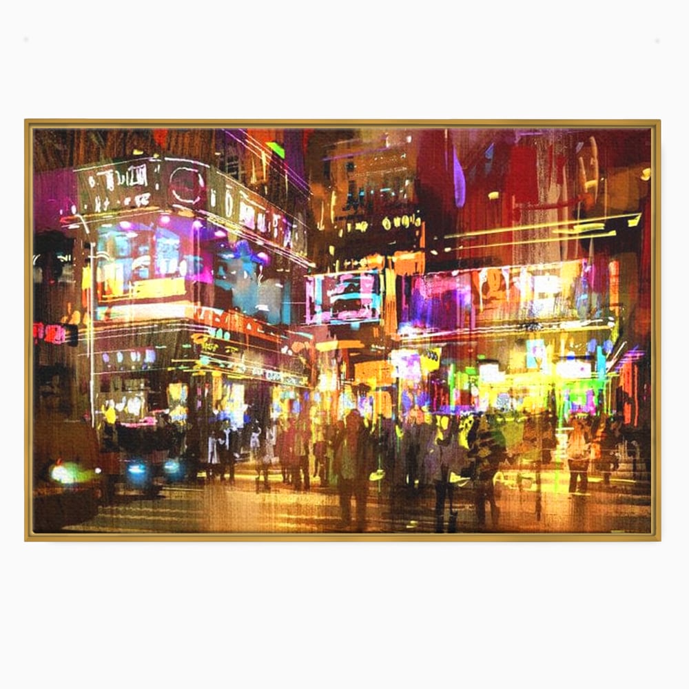 Tablou Canvas Premium, LuxCanva® O1023, Nopti Electrice, Exploziv, Stralucire, Oras, Strada, Univers, Colorit, Palpitant, Viteza, Reclame, Oameni, Plimbare, Carnaval, Neon, Birou, Living, Dormitor