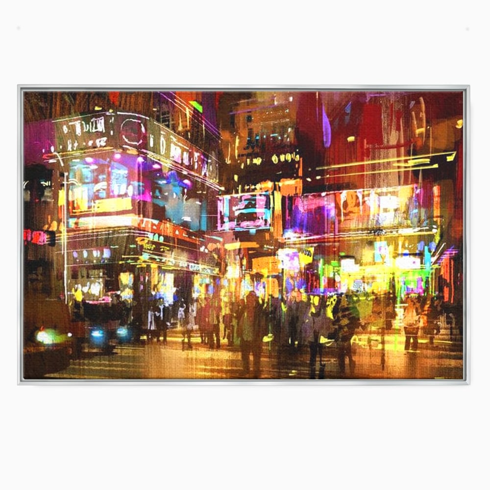 Tablou Canvas Premium, LuxCanva® O1023, Nopti Electrice, Exploziv, Stralucire, Oras, Strada, Univers, Colorit, Palpitant, Viteza, Reclame, Oameni, Plimbare, Carnaval, Neon, Birou, Living, Dormitor
